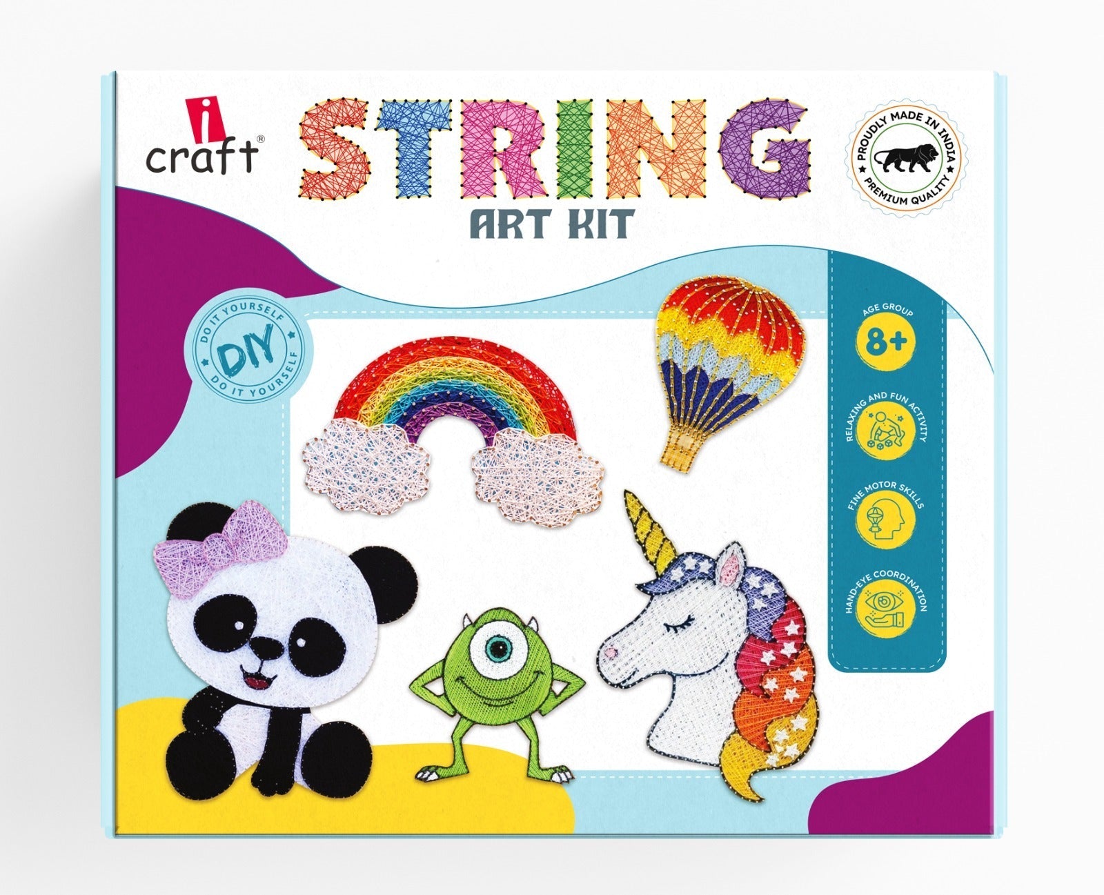 iCraft DIY String Art Kit with Hammer, Nails & Threads iCraft
